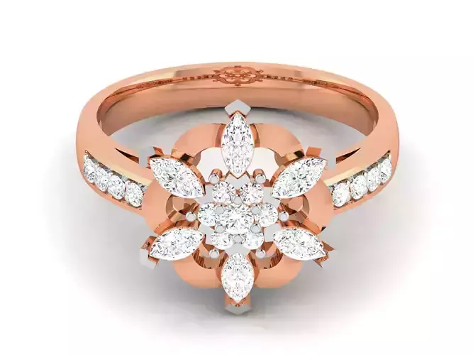 Women Solitaire Ring 3dm render details 