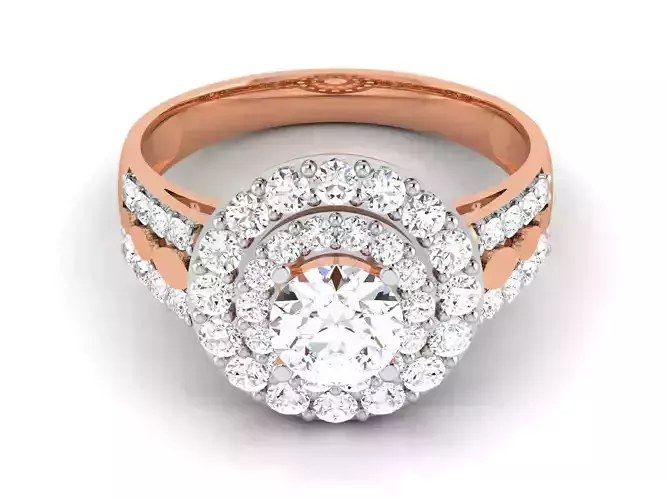 Women Solitaire Ring 3dm render details 