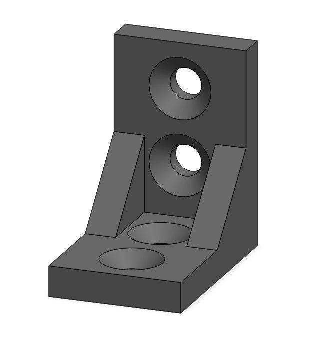 Right angle support Right angle bracket Free 3D print model_5