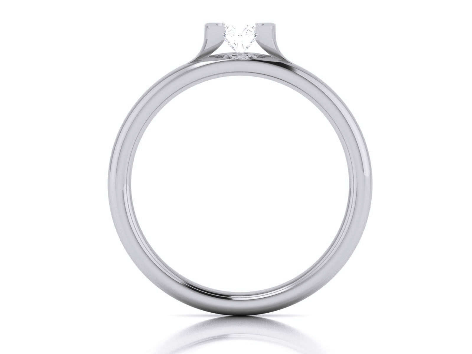 Women Mono Single Diamond Solitaire Ring 3dm render details  3D print model_6