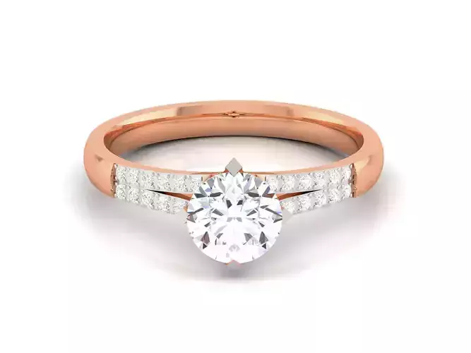 Women Solitaire Ring 3dm render details 
