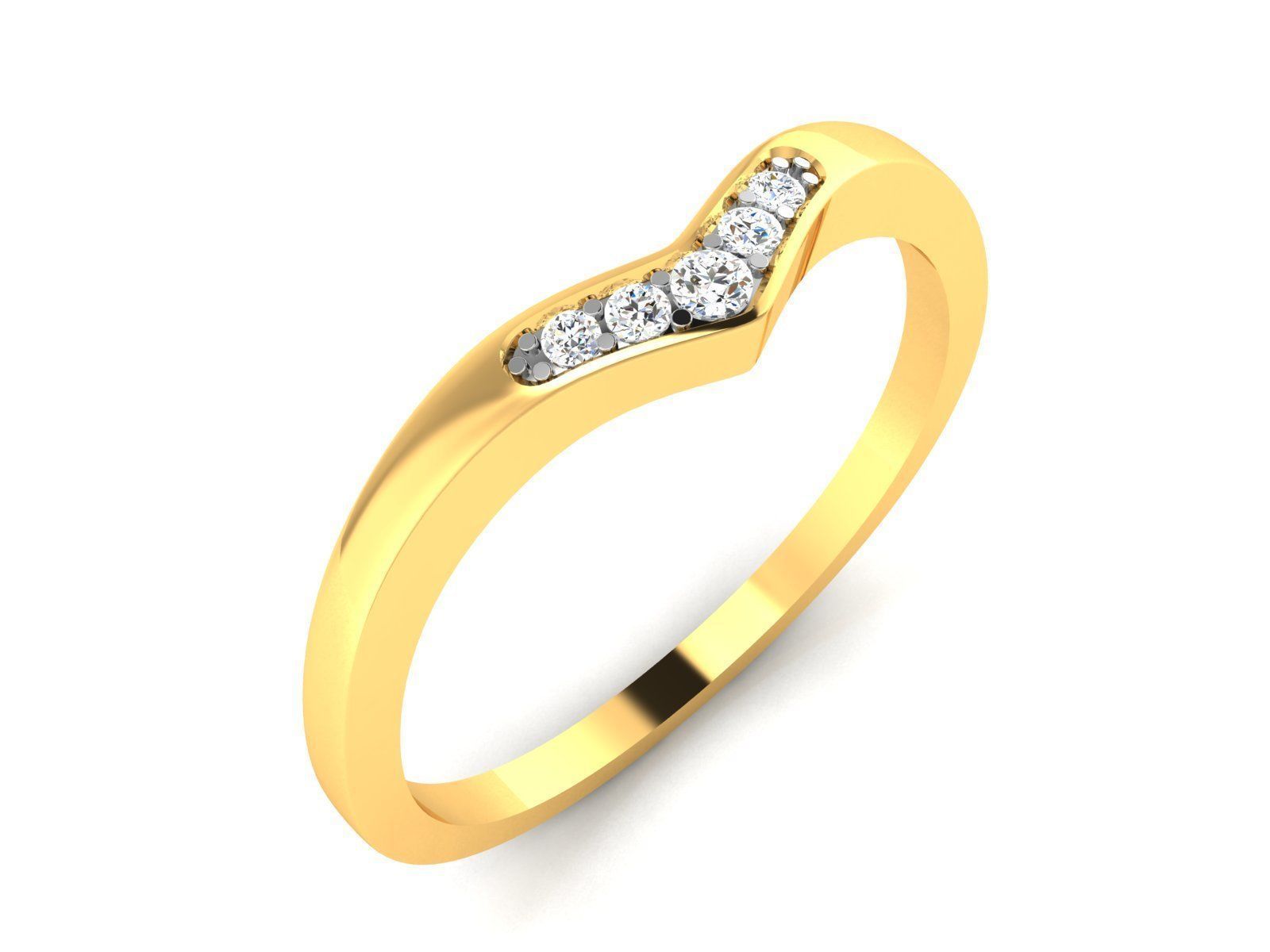 Women Solitaire Ring 3dm render details  3D print model_1