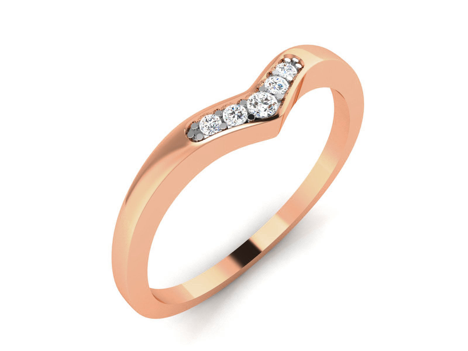 Women Solitaire Ring 3dm render details  3D print model_3