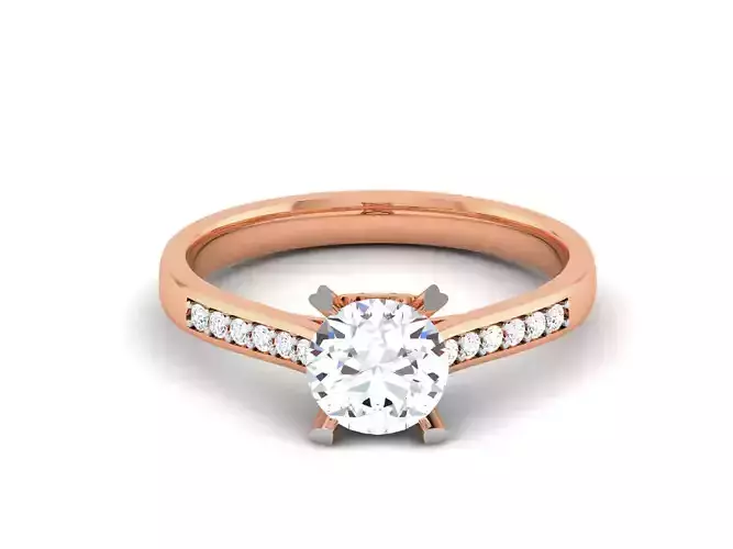 Women Solitaire Ring 3dm render details 