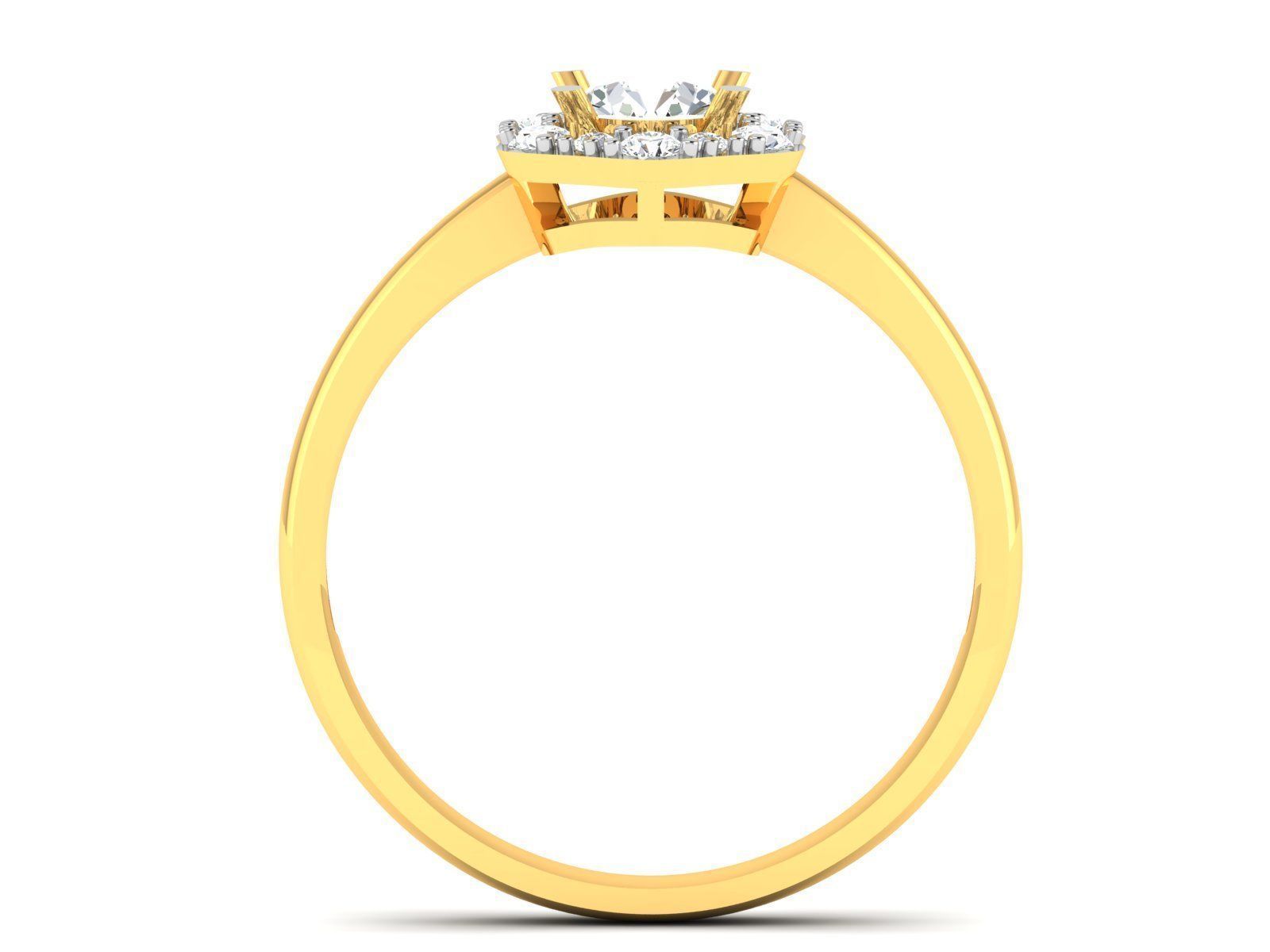 Women Solitaire Ring 3dm render details  3D print model_4