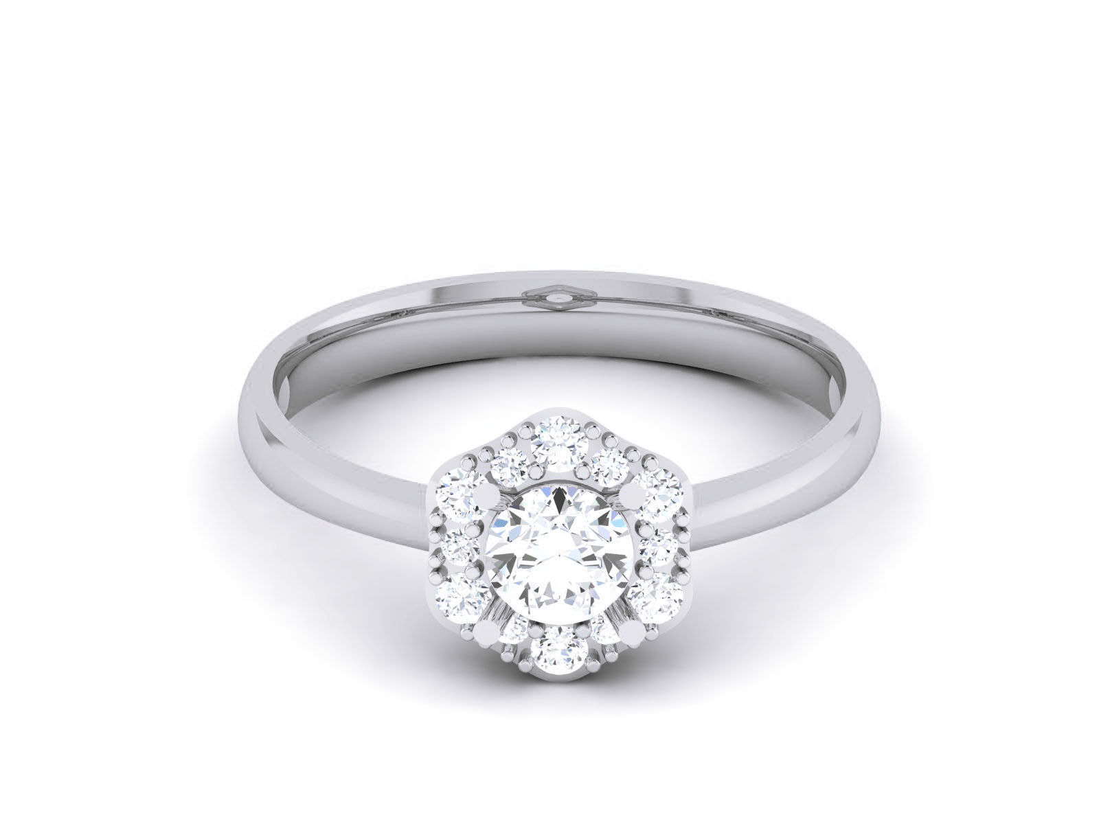 Women Solitaire Ring 3dm render details  3D print model_12