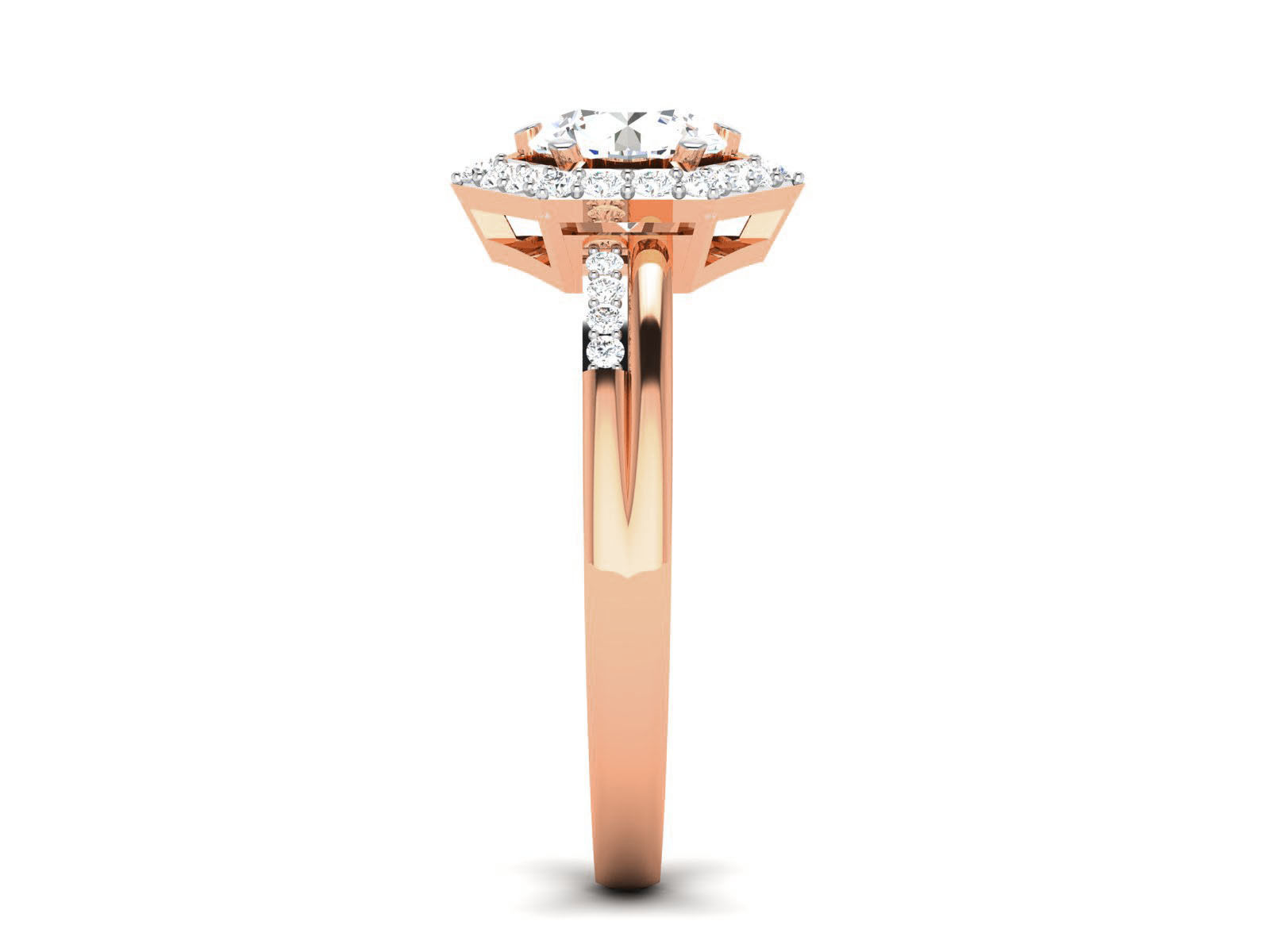 Women Solitaire Ring 3dm render details  3D print model_10