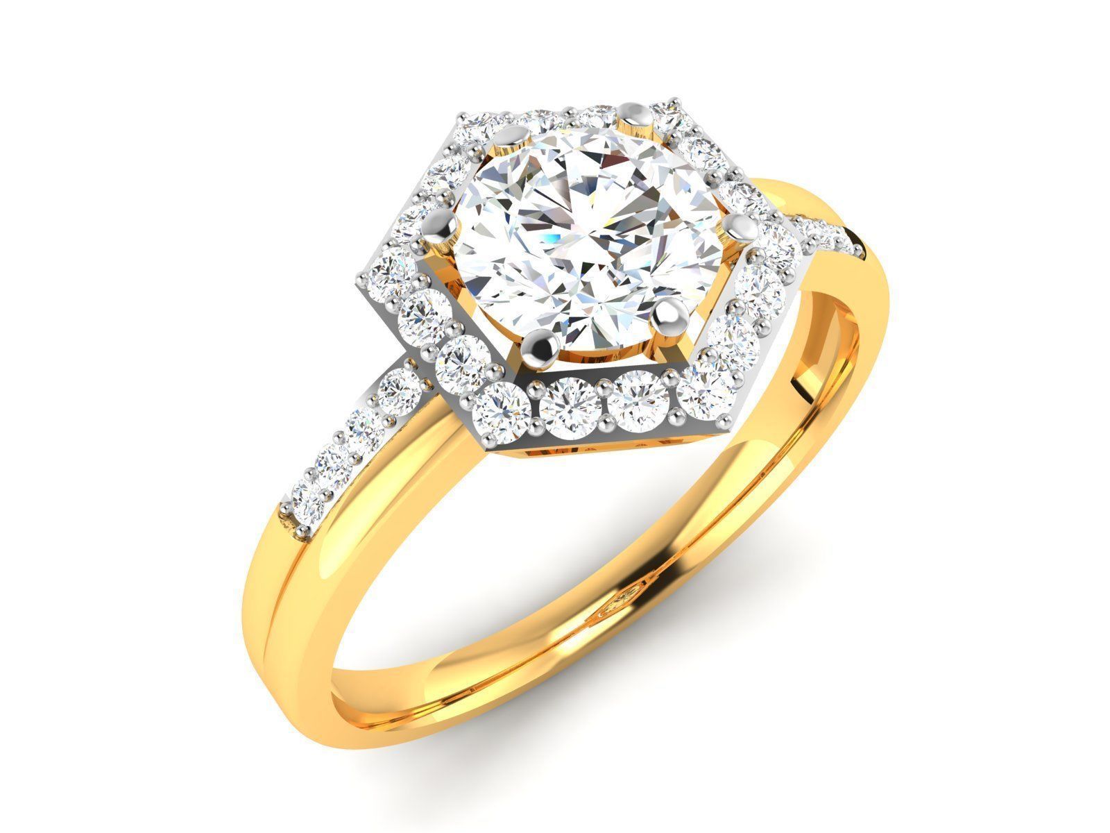 Women Solitaire Ring 3dm render details  3D print model_2