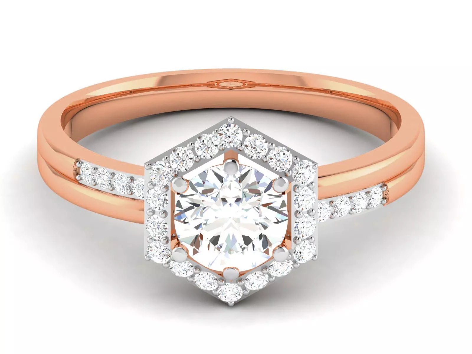 Women Solitaire Ring 3dm render details  3D print model_0