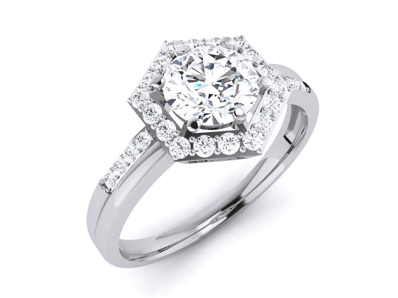 Women Solitaire Ring 3dm render details  3D print model_1