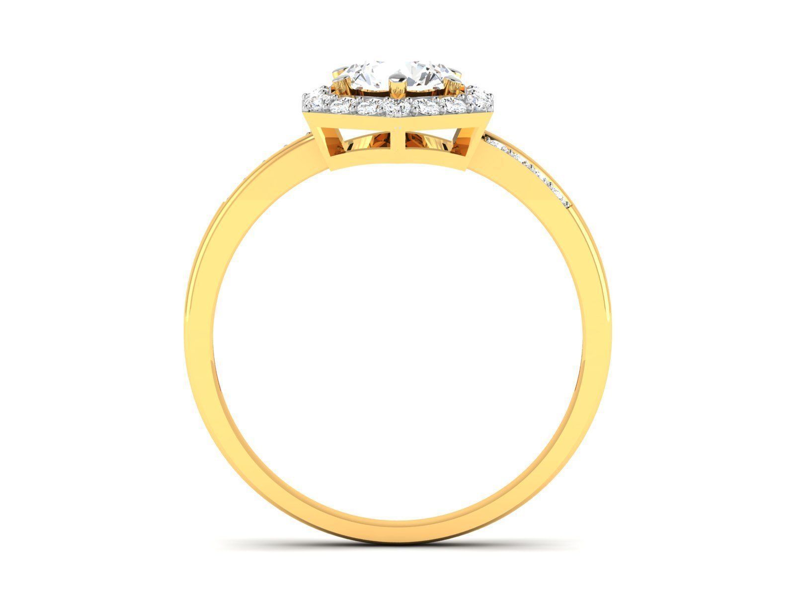 Women Solitaire Ring 3dm render details  3D print model_5