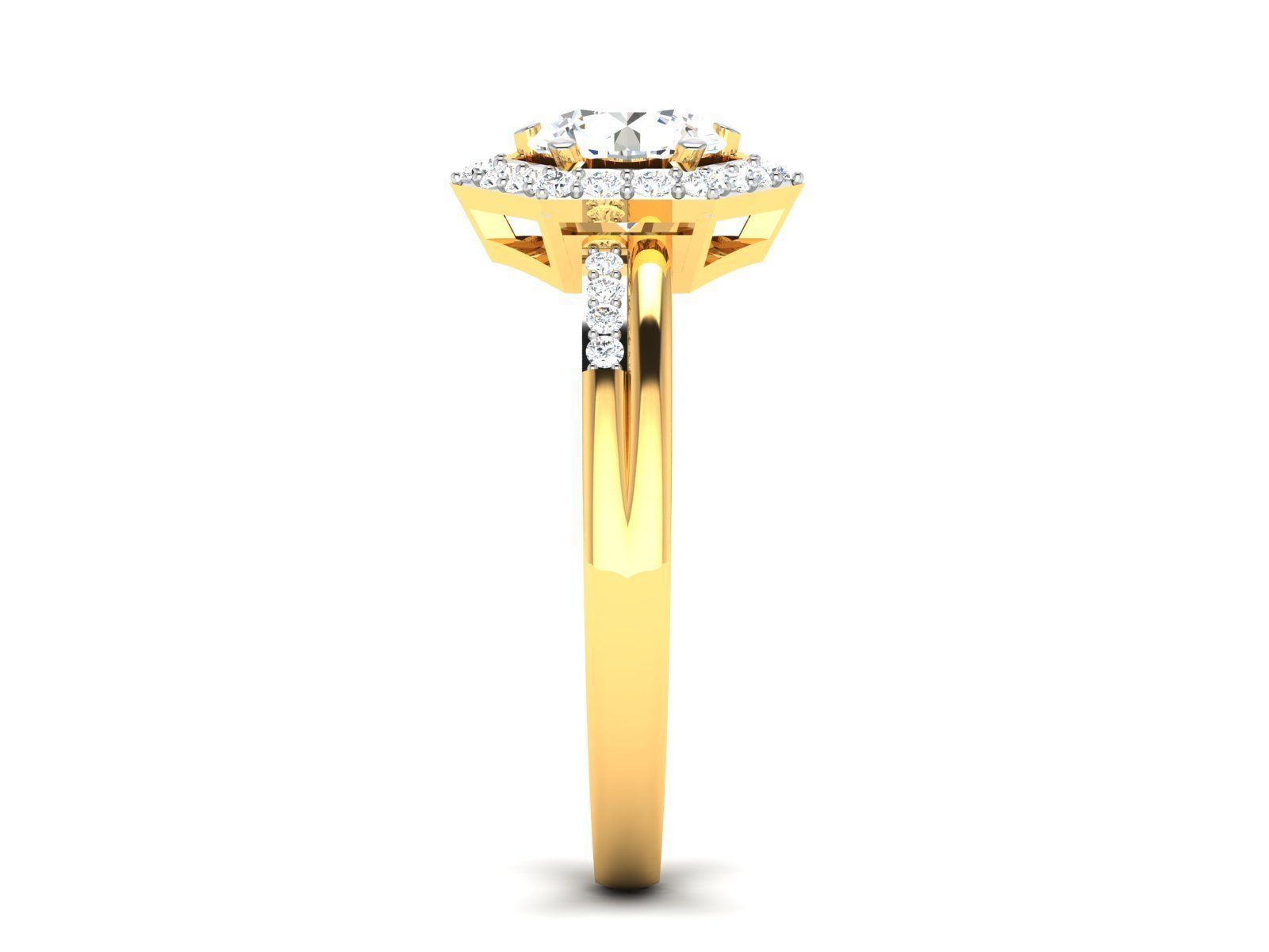 Women Solitaire Ring 3dm render details  3D print model_8