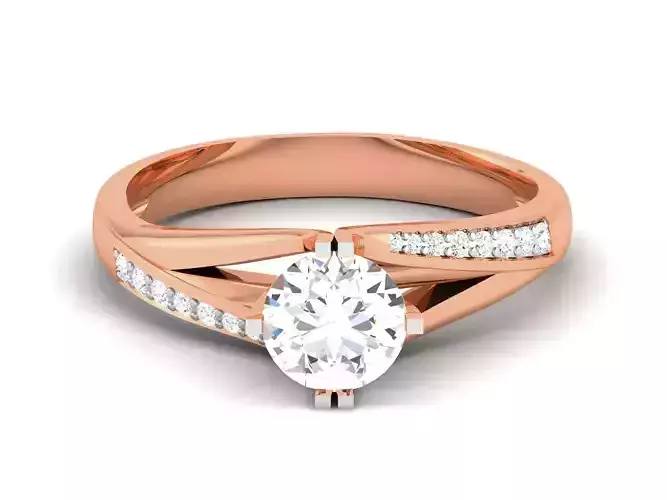 Women Solitaire Ring 3dm render details 