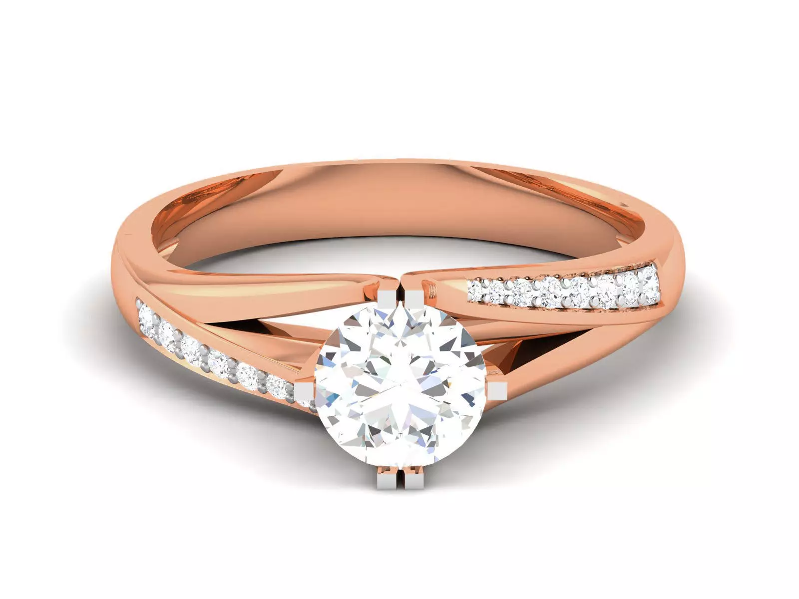 Women Solitaire Ring 3dm render details 3D print model_0