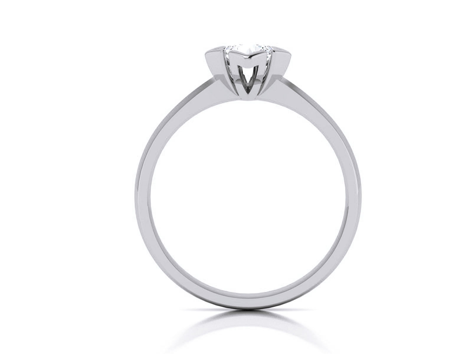 Women Mono Single Diamond Solitaire Ring 3dm render details  3D print model_5