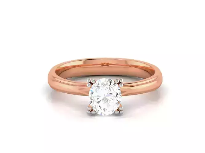Women Mono Single Diamond Solitaire Ring 3dm render details 3D print model