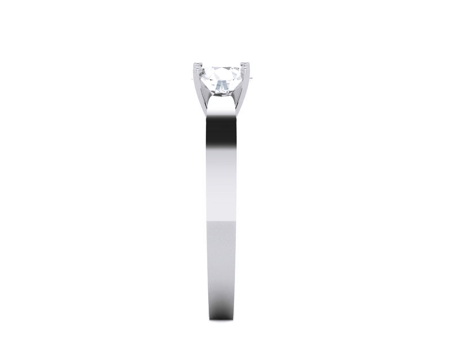 Women Mono Single Diamond Solitaire Ring 3dm render details 3D print model_8