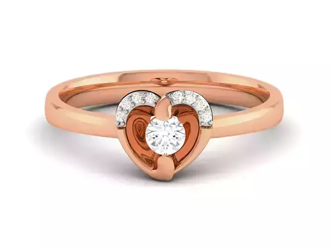 Women Solitaire Ring 3dm render details 