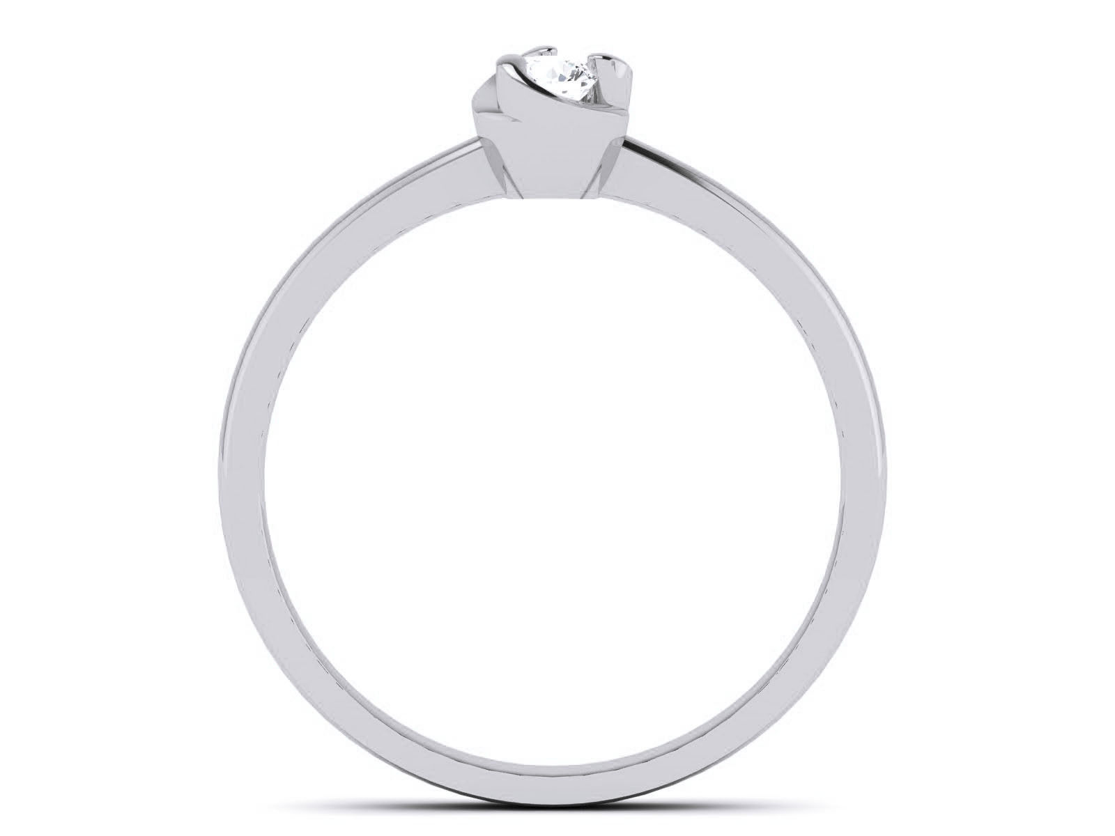 Women Mono Single Diamond Solitaire Ring 3dm render details 3D print model_4