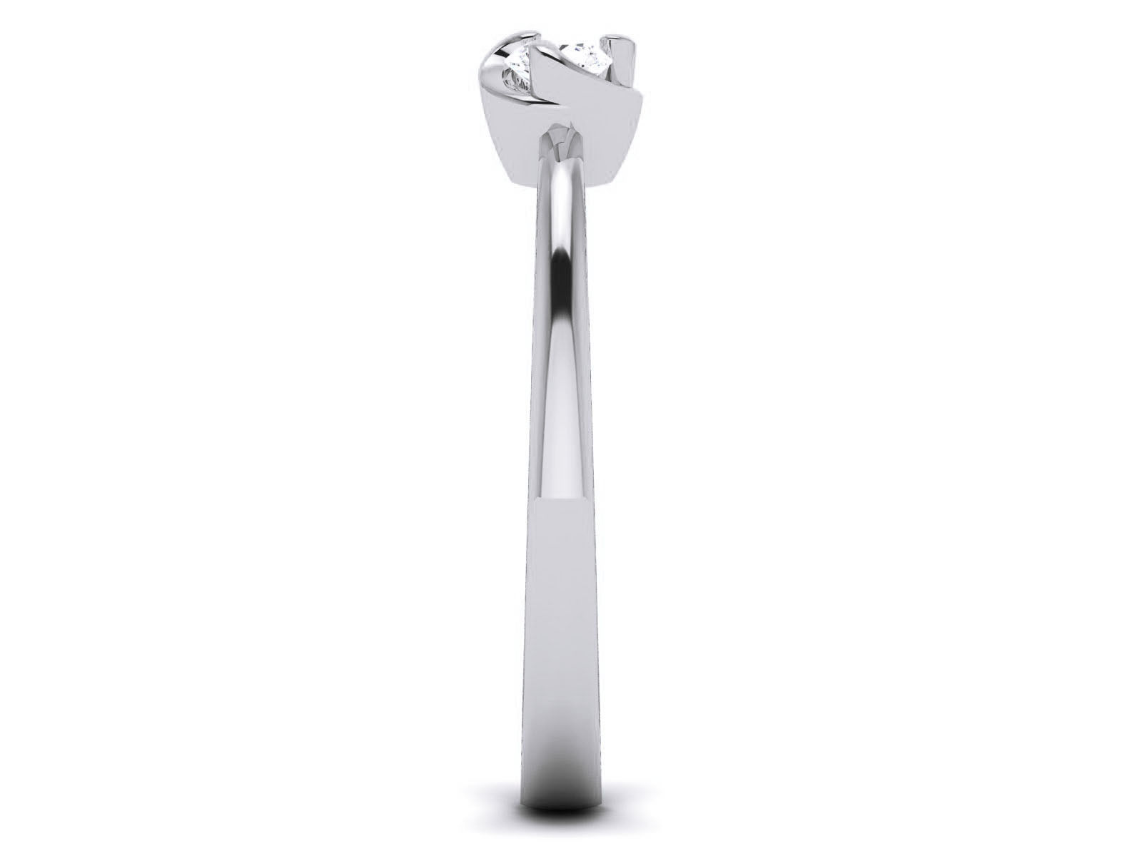 Women Mono Single Diamond Solitaire Ring 3dm render details 3D print model_8