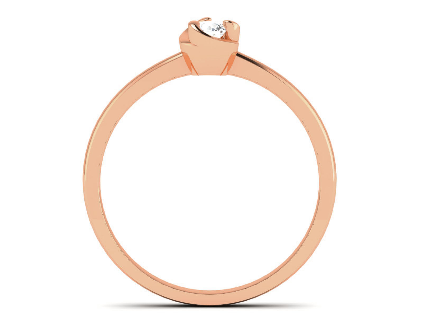 Women Mono Single Diamond Solitaire Ring 3dm render details 3D print model_6