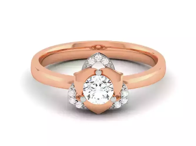 Women Solitaire Ring 3dm render details 