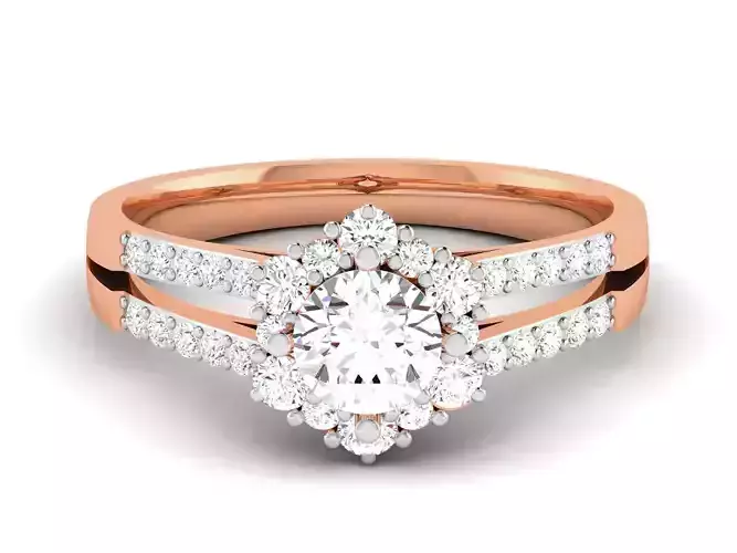 Women Solitaire Ring 3dm render details 