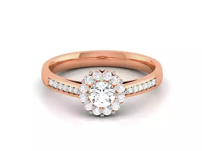 Women Solitaire Ring 3dm render details