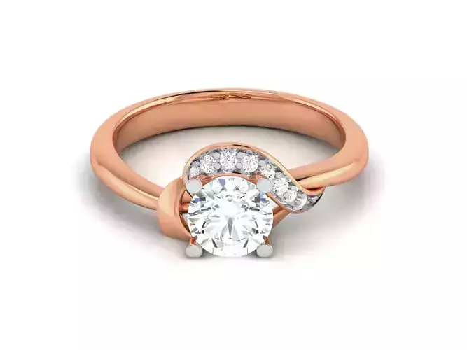 Women Solitaire Ring 3dm render details 