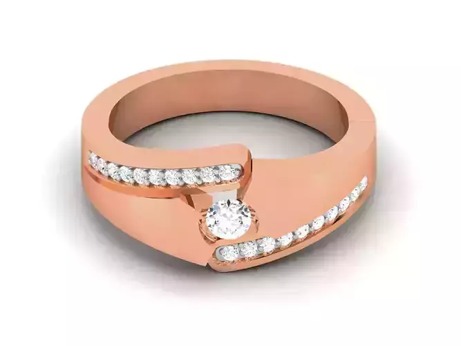 Women Solitaire Ring 3dm render details 