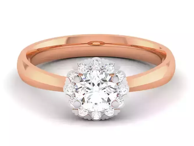 Women Solitaire Ring 3dm render details 