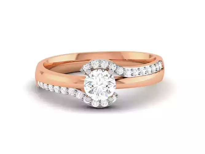 Women Solitaire Ring 3dm render details 