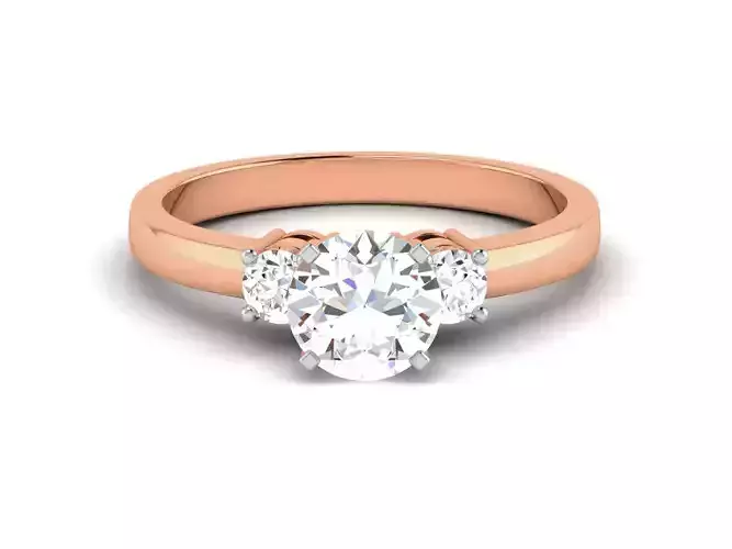 Women Solitaire Ring 3dm render details 