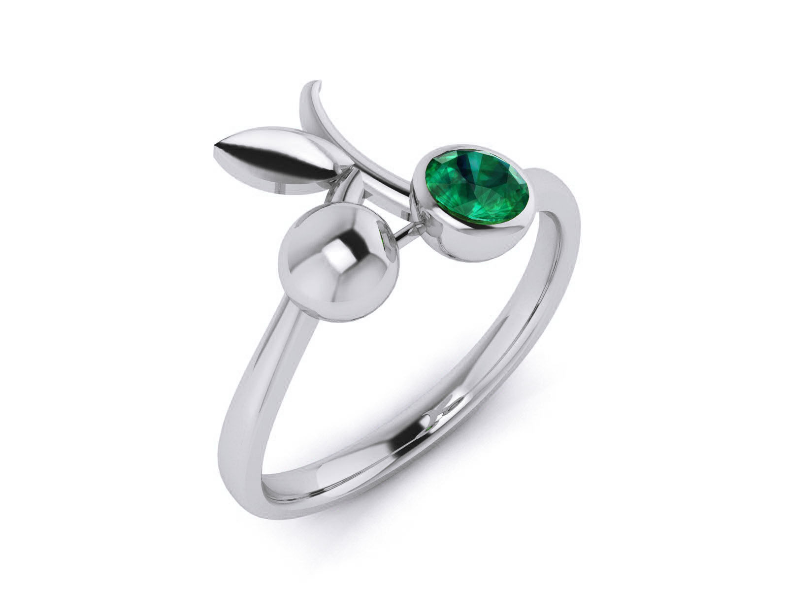 Women Mono Single Diamond Solitaire Ring 3dm render details 3D print model_3