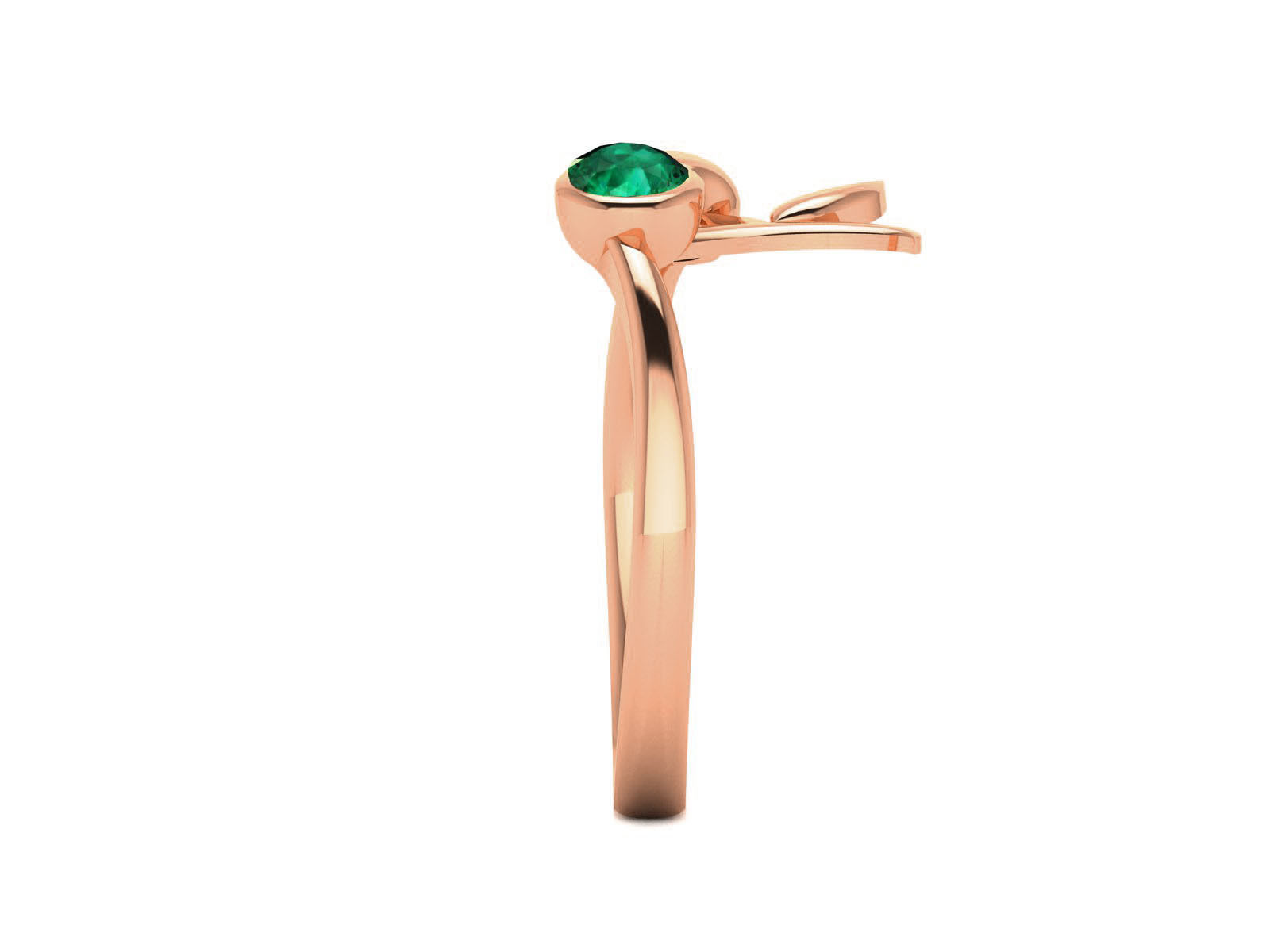 Women Mono Single Diamond Solitaire Ring 3dm render details 3D print model_9