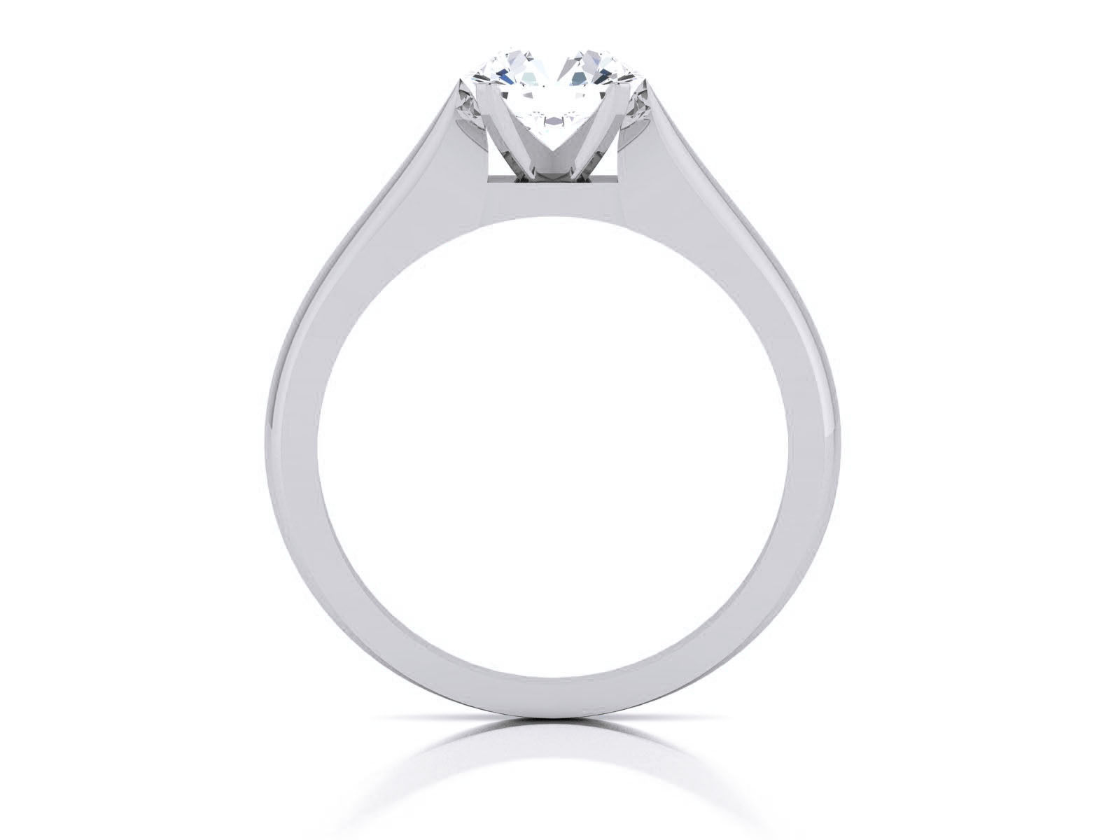 Women Mono Single Diamond Solitaire Ring 3dm render details 3D print model_6