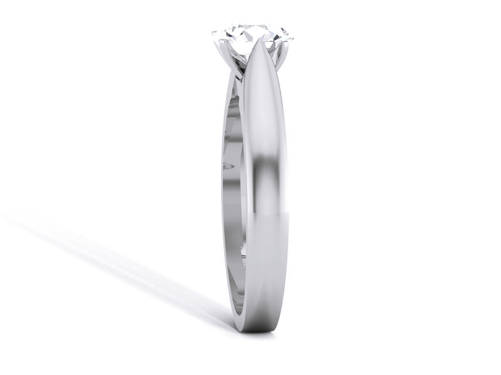 Women Mono Single Diamond Solitaire Ring 3dm render details 3D print model_9