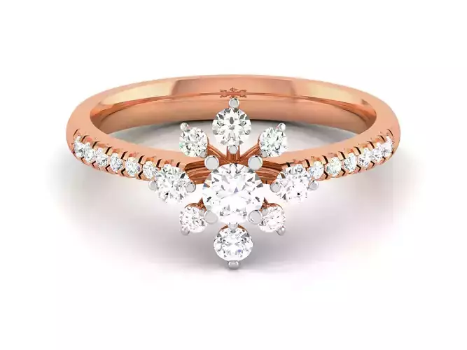 Women Solitaire Ring 3dm render details 