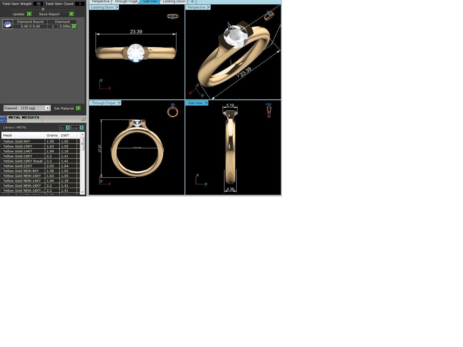 Women Mono Single Diamond Solitaire Ring 3dm render details 3D print model_5