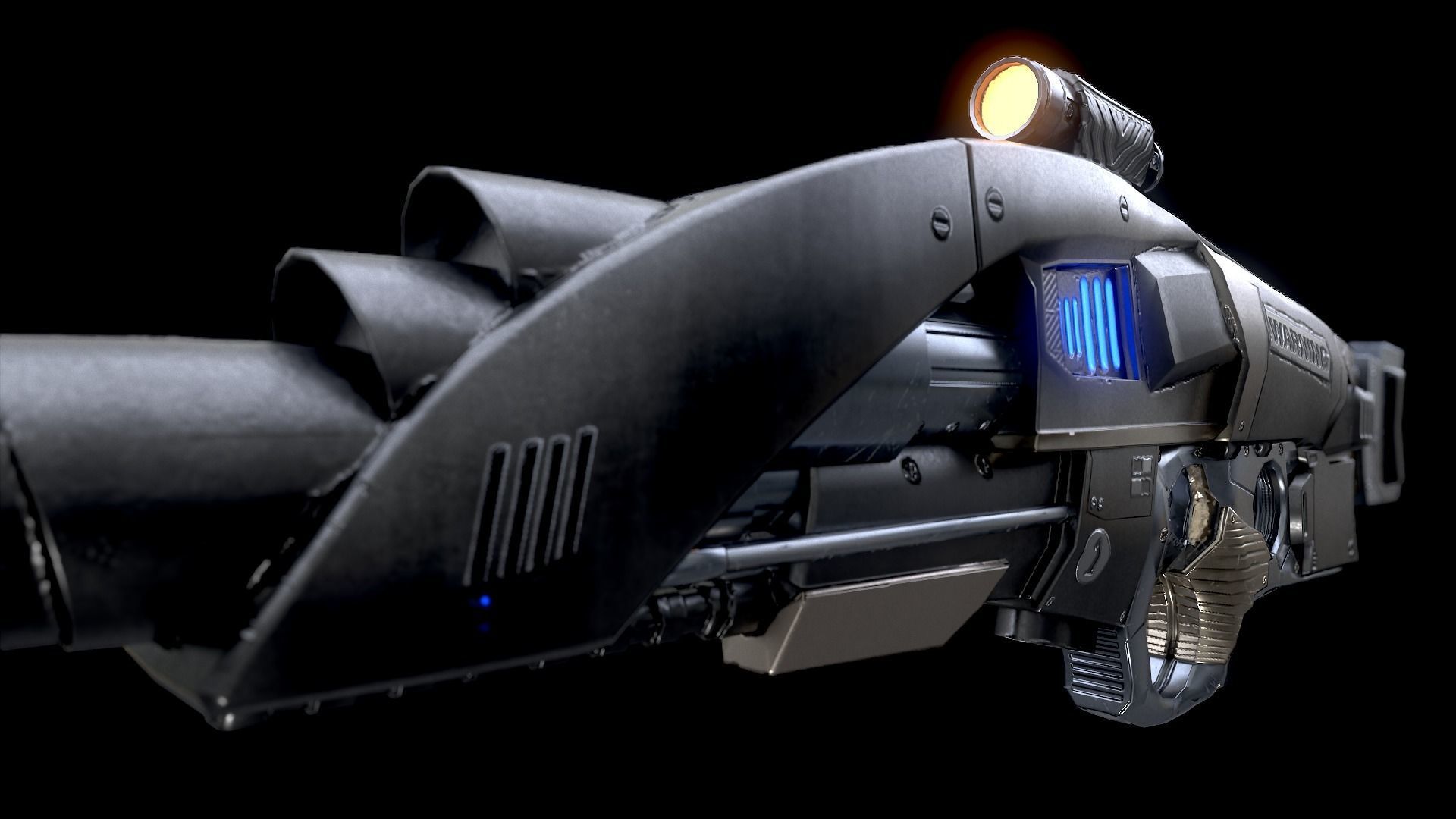 Blaster Gun Low-poly 3D model_5
