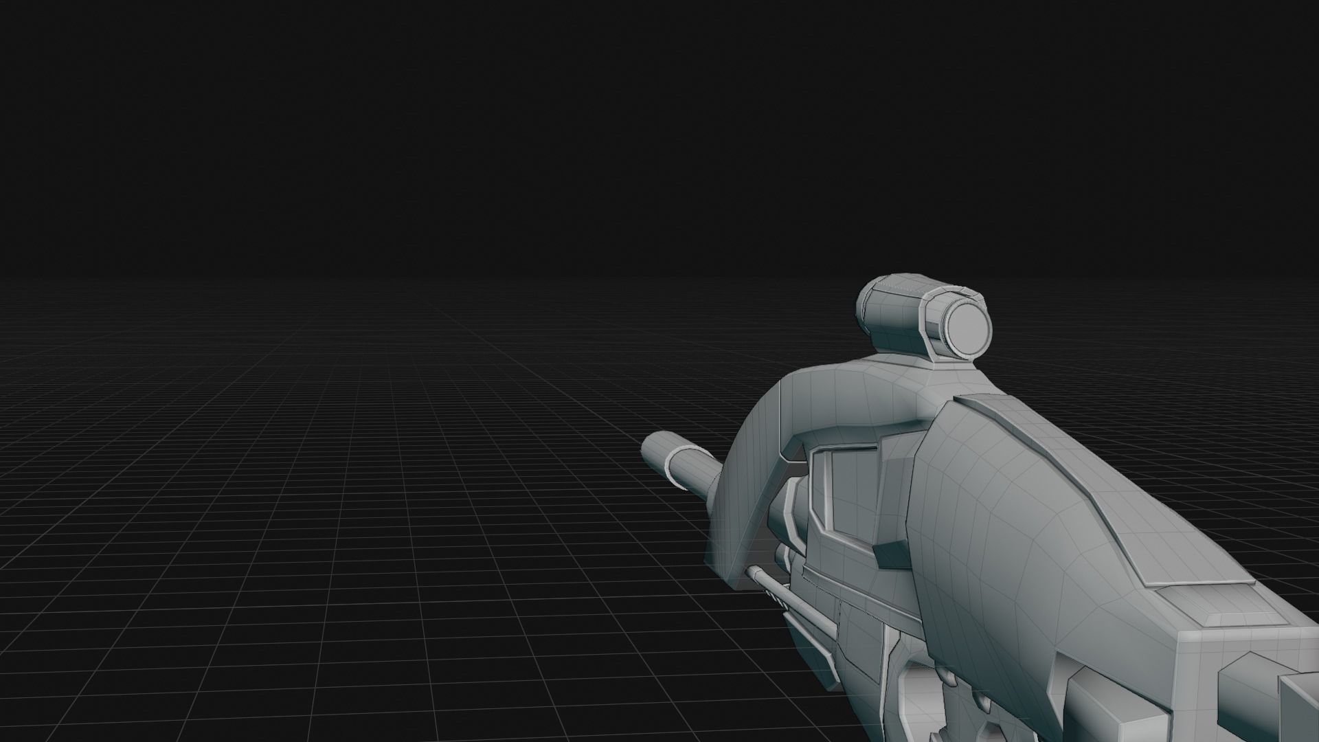 Blaster Gun Low-poly 3D model_14