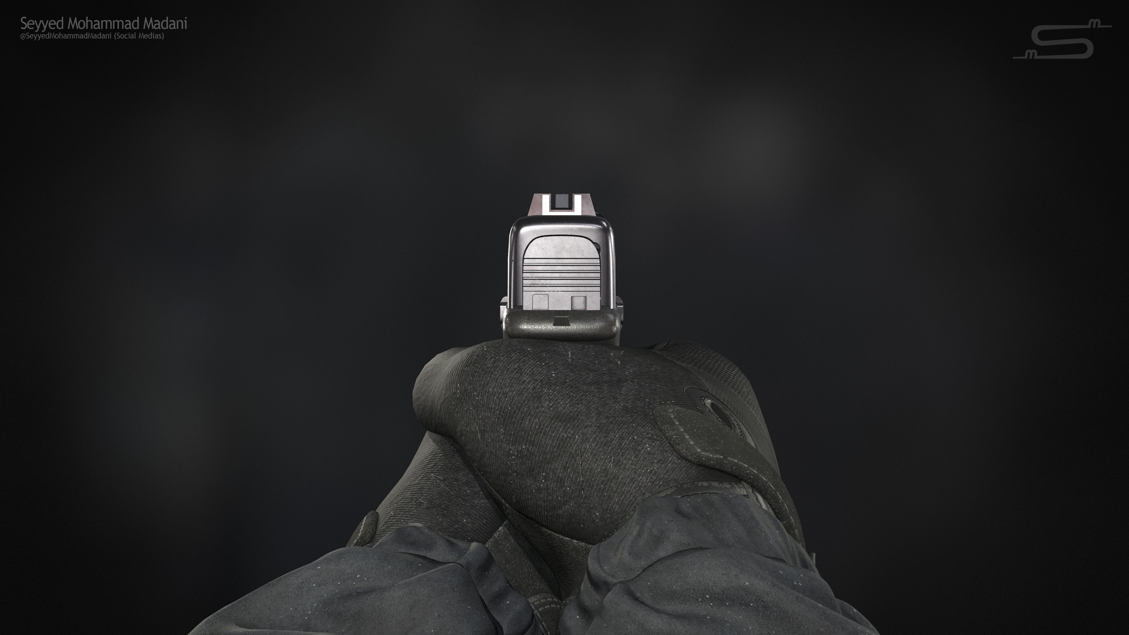 Glock 26 Gen 5 - Rigged Low-poly 3D model_8