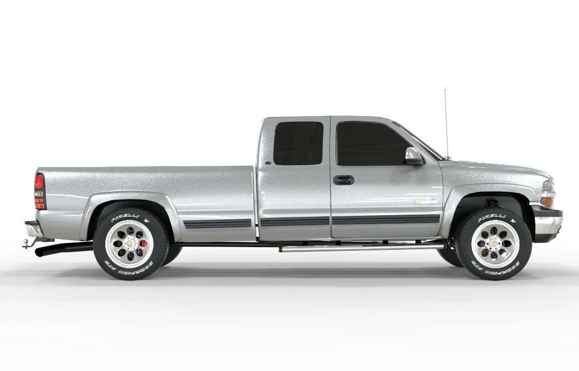 CHEVROLET CHEYENNE 2500 2001 EXTENDED CAB 3D model_2