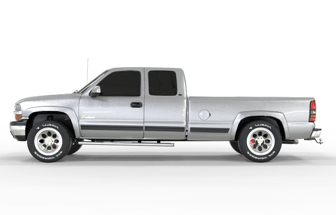 CHEVROLET CHEYENNE 2500 2001 EXTENDED CAB 3D model_1
