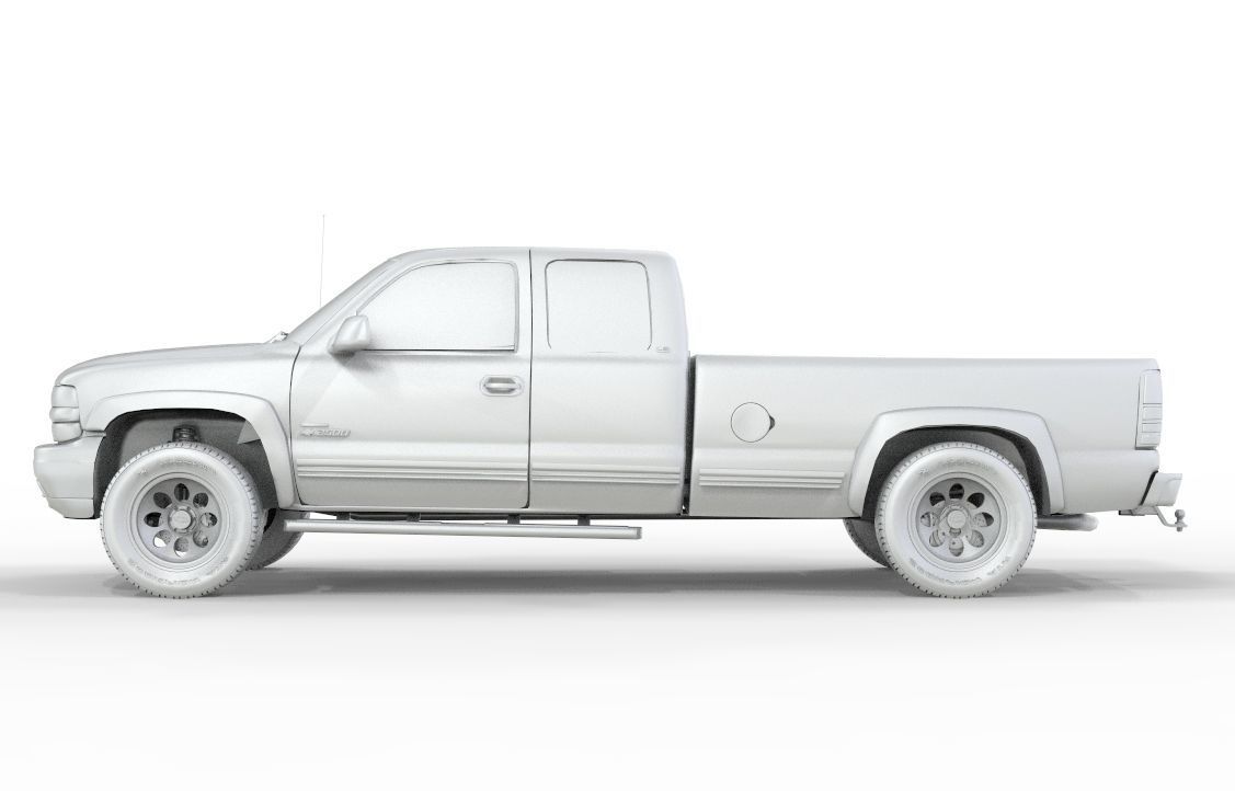 CHEVROLET CHEYENNE 2500 2001 EXTENDED CAB 3D model_9