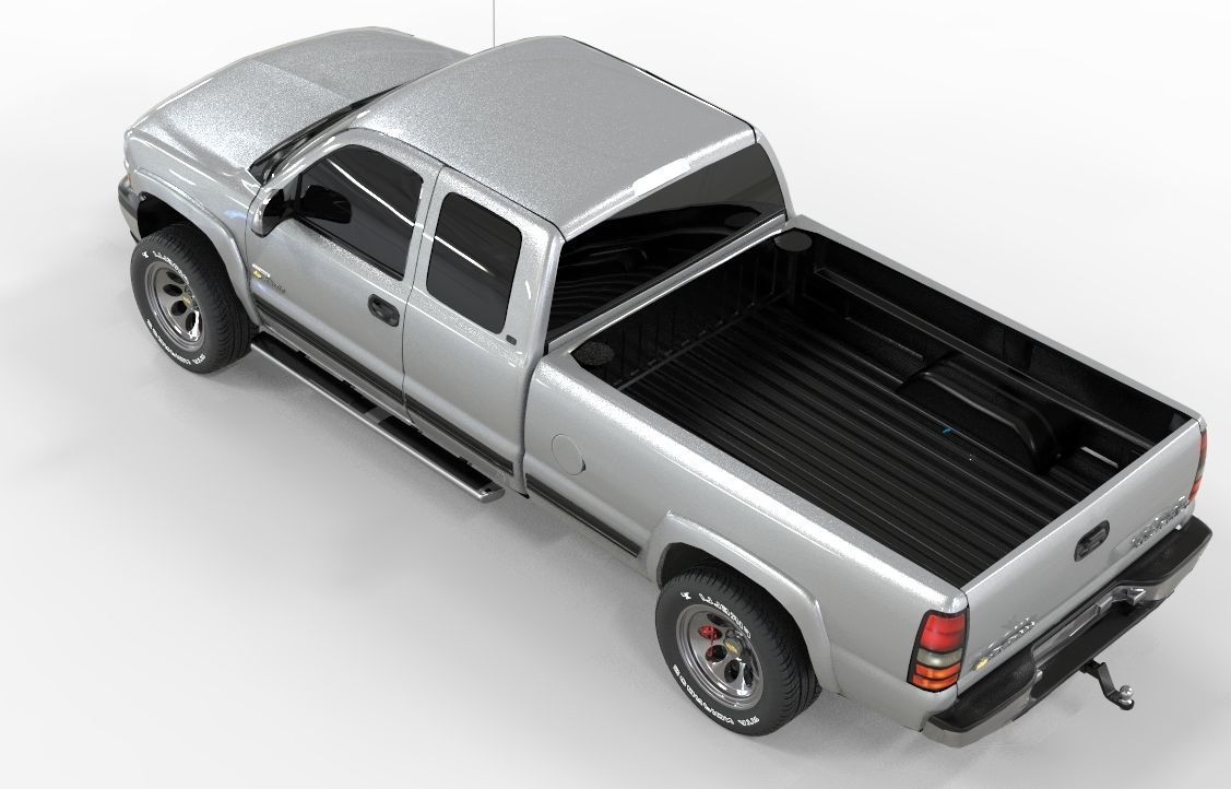 CHEVROLET CHEYENNE 2500 2001 EXTENDED CAB 3D model_5