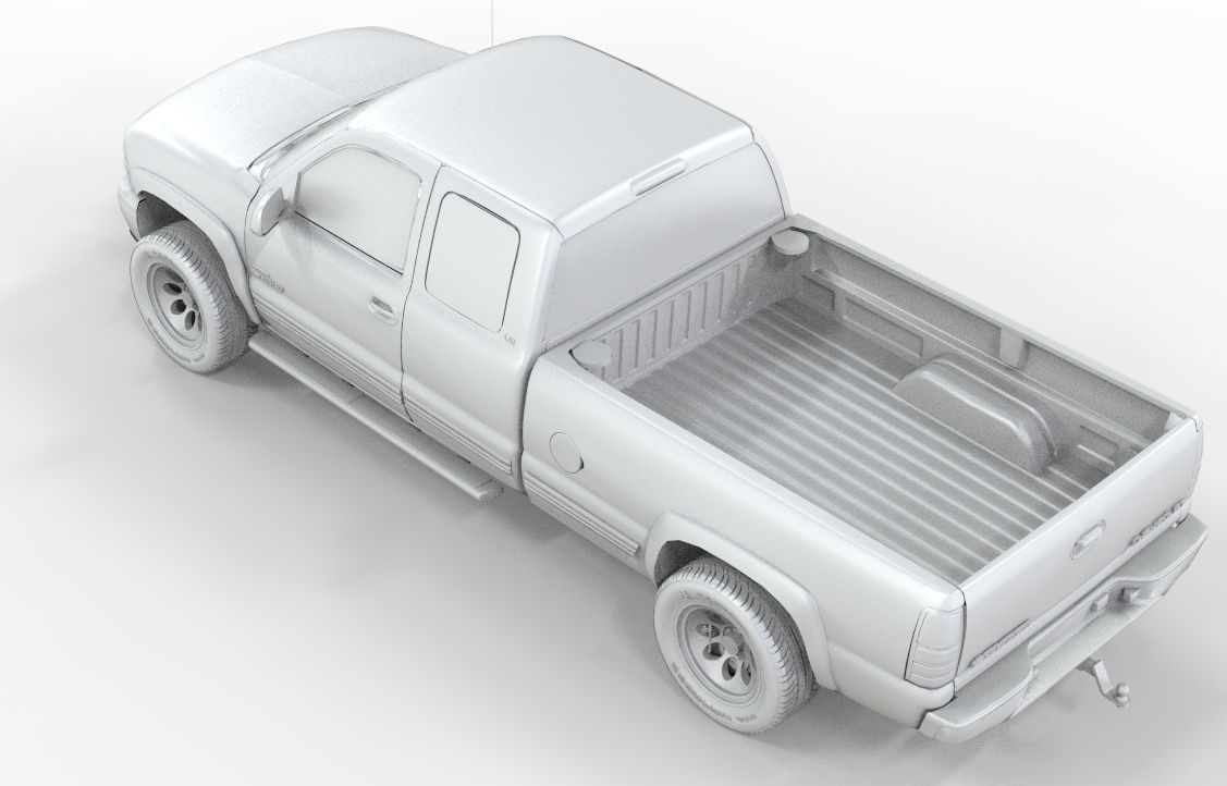 CHEVROLET CHEYENNE 2500 2001 EXTENDED CAB 3D model_13
