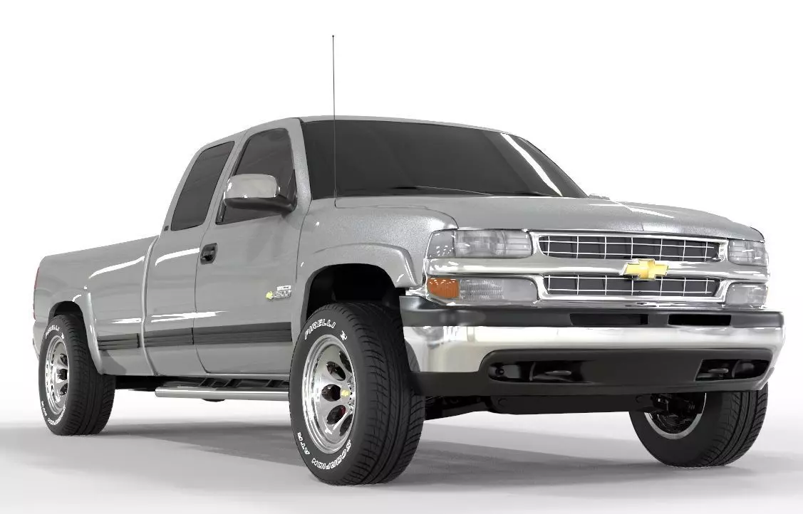 CHEVROLET CHEYENNE 2500 2001 EXTENDED CAB 3D model_0