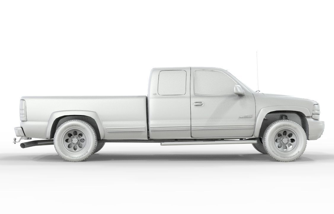 CHEVROLET CHEYENNE 2500 2001 EXTENDED CAB 3D model_10