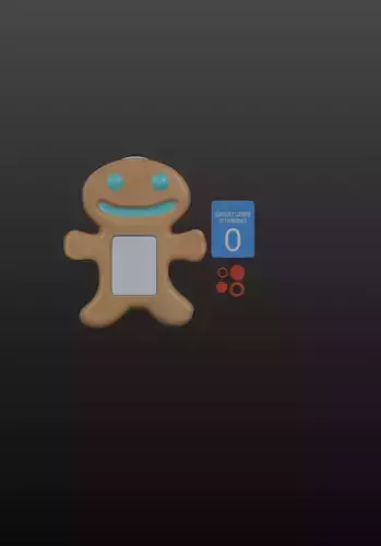Prep and Landing Gingerbread mobile device 3D print model
